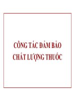 Bài giảng Công tác đảm bảo chất lượng thuốc