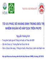 Tối ưu phác đồ kháng sinh trong điều trị nhiễm khuẩn hô hấp dựa trên PK/PD