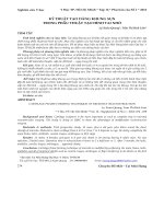 Kỹ thuật tạo dáng khung sụn trong phẫu thuật tạo hình tai nhỏ