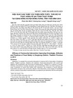 Hiệu quả can thiệp cải thiện kiến thức thái độ và thực hành về an toàn thực phẩm tại cộng đồng huyện Đông Hưng tỉnh Thái Bình 2014