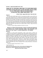 Nhận xét về lâm sàng, hình ảnh ct sọ não bệnh nhân co cứng cơ sau đột quỵ và kết quả điều trị co cứng cơ chi trên bằng tiêm botulinum nhóm A ở khoa đột quỵ, Bệnh viện Quân y 103