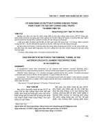 Cố định bằng XO button ở đường hầm đùi trong phẫu thuật tái tạo dây chằng chéo trước tại Bệnh viện 103