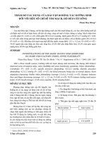 Thăm dò tác dụng của bài tập 10 động tác dưỡng sinh đối với một số chỉ số tim mạch, độ dẻo cột sống