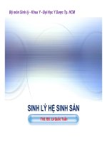 Bộ môn Sinh lý học: Sinh lý hệ sinh sản - ThS.BS Lê Quốc Tuấn
