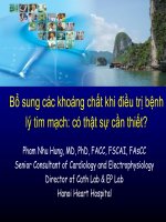Bài giảng Bổ sung các khoáng chất khi điều trị bệnh lý tim mạch có thật sự cần thiết