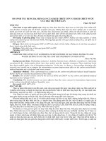 So sánh tác dụng hạ men gan của dịch chiết cồn và dịch chiết nước của trà trị viêm gan