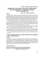 Nghiên cứu chức năng tế bào beta ở bệnh nhân đái tháo đường týp 2 chẩn đoán lần đầu có thừa cân béo phì