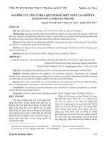 Nghiên cứu tối ưu hóa quy trình chiết xuất cao diếp cá (houttuynia cordata thunb.)