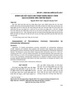 Đánh giá kết quả can thiệp động mạch vành qua da bằng siêu âm nội mạch