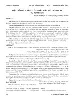 Đặc điểm lâm sàng của chảy máu tiêu hóa dưới từ ruột non