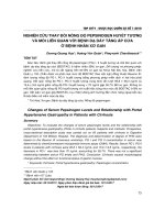 Nghiên cứu thay đổi nồng độ Pepsinogen huyết tương và mối liên quan với bệnh dạ dày tăng áp cửa ở bệnh nhân xơ gan