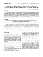 Điều trị ngoại khoa bệnh u nấm phổi do aspergillus tại khoa ngoại - bệnh viện Thống Nhất từ 01 - 2003 đến 09 - 2004