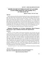 Nghiên cứu một số thông số huyết áp lưu động 24 giờ ở bệnh nhân đái tháo đường týp 2 có tăng huyết áp