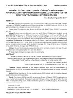 Nghiên cứu ứng dụng dị ghép tế bào gốc máu ngoại vi giữ đông lạnh -196oC trong bệnh bạch cầu cấp dòng tủy tại Bệnh viện Truyền máu Huyết học TP.HCM