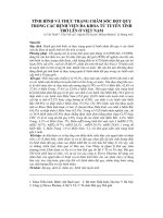 Tình hình và thực trạng chăm sóc đột quỵ trong các bệnh viện đa khoa từ tuyến tỉnh trở lên ở Việt Nam