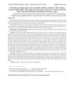 1 đánh giá hiệu quả của truyền thông trong việc nâng cao sự hiểu biết, thái độ và sử dụng cấp cứu 115 của người dân Thành phố Hồ Chí Minh năm 2012-2013