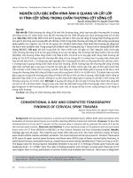 Nghiên cứu đặc điểm hình ảnh X quang và cắt lớp vi tính cột sống trong chấn thương cột sống cổ