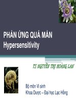 Bài giảng Phản ứng quá mẩn - TS. Nguyễn Thị Hoàng Lan
