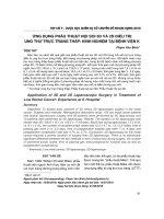 Ứng dụng phẫu thuật nội soi 3D và 2D điều trị ung thư trực tràng thấp Kinh nghiệm tại Bệnh viện K