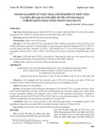 Đánh giá khối cơ thất trái, chỉ số khối cơ thất trái và mối liên quan với một số yếu tố tim mạch ở bệnh nhân chạy thận nhân tạo chu kỳ