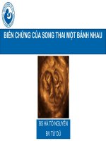 Biến chứng của song thai một bánh nhau - BS. Hà Tố Nguyên