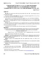 Tầm soát một số bệnh lây qua đường truyền máu trong mẫu máu của người hiến máu tự nguyện tại bệnh viện đa khoa khu vực tỉnh An Giang năm 2009-2011