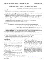 Phẫu thuật nội soi tắc tá tràng bẩm sinh