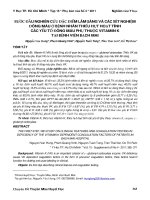 Ước đầu nghiên cứu đặc điểm lâm sàng và các xét nghiệm đông máu ở bệnh nhân thiếu hụt hoạt tính các yếu tố đông máu phụ thuộc vitamin K tại Bệnh viện Bạch Mai