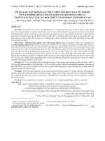 Phân lập, xác định cấu trúc một số hợp chất tự nhiên từ lá thông đỏ lá dài (taxus wallichiana zucc.), thiết lập chất chuẩn đối chiếu taxuspine F đã phân lập