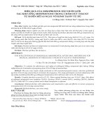 Hiệu quả của misoprostol đặt dưới lưỡi sau khi uống mifepristone trong chấm dứt thai kỳ từ 50 đến hết 63 ngày vô kinh tại Bệnh viện Từ Dũ