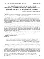 Các yếu tố liên quan đến sử dụng thuốc và biến cố sau xuất viện của bệnh nhân hội chứng vành cấp tại Viện Tim Thành phố Hồ Chí Minh