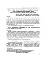 Xây dựng phương pháp định lượng polyphenol toàn phần trong đài hoa bụp giấm bằng quang phổ UV-VIS