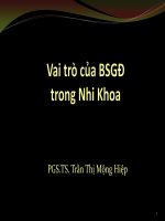 Bài giảng Vai trò của bác sĩ gia đình trong nhi khoa - PGS. TS. Trần Thị Mộng Hiệp