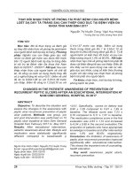 Thay đổi nhận thức về phòng tái phát bệnh của người bệnh loét dạ dày tá tràng sau can thiệp giáo dục tại Bệnh viện Đa khoa tỉnh Nam Định 2017