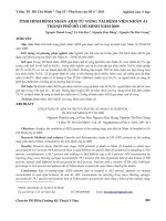 Tình hình bệnh nhân AIDS tử vong tại Bệnh viện Nhân Ái Thành phố Hồ Chí Minh năm 2009