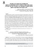Nghiên cứu nồng độ Asymmetric dimethylarginine huyết tương và mối liên quan với một số yếu tố nguy cơ tim mạch ở bệnh nhân bệnh thận mạn giai đoạn cuối
