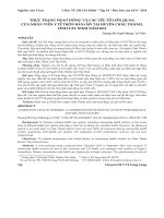 Thực trạng hoạt động và các yếu tố liên quan của nhân viên y tế thôn bản (ấp) tại huyện Châu Thành, tỉnh Tây Ninh năm 2013