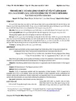 Tìm hiểu mức độ hài lòng và một số yếu tố liên quan của người hiến máu đối với công tác tổ chức hiến máu tại Thái Nguyên năm 2011