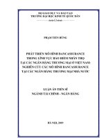 Phát triển mô hình bancassurance trong lĩnh vực bảo hiểm nhân thọ tại các ngân hàng thương mại ở việt nam nghiên cứu các mô hình bancassurance tại các ngân hàng thương mại nhà nước 