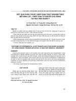 Kết quả phẫu thuật ghép gan thực nghiệm theo mô hình lấy - ghép gan từ người cho sống tại Học viện Quân y