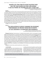 Nghiên cứu tình hình áp dụng phương pháp học tập theo nhóm của sinh viên ngành y học dự phòng tại trường Đại học Y Dược Huế