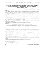 Xây dựng quy trình xác định hàm lượng diethylhexyl phthalate (DEHP) và diisononyl phthalate (DINP) trong thức uống