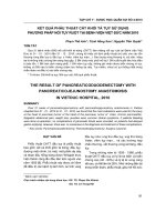 Kết quả phẫu thuật cắt khối tá tụy sử dụng phương pháp nối tụy ruột tại Bệnh viện Việt Đức năm 2010