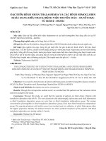 Đặc điểm bệnh nhân thalassemia và các bệnh hemoglobin khác đang điều trị tại Bệnh viện Truyền máu - Huyết học từ 02/2014-08/2014