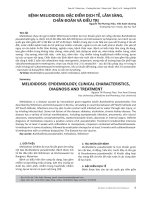 Bệnh melioidosis: Đặc điểm dịch tễ, lâm sàng, chẩn đoán và điều trị