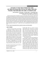 Áp dụng kỹ thuật MLPA trong phát hiện đột biến xóa đoạn gen CYP21A2 gây bệnh tăng sản thượng thận bẩm sinh thể thiếu 21-hydroxylase