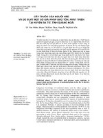Cây thuốc của người Hre và đề xuất một số giải pháp bảo tồn, phát triển tại huyện Ba Tơ, tỉnh Quảng Ngãi