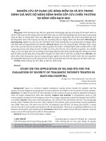 Nghiên cứu áp dụng các bảng điểm ISS và RTS trong đánh giá mức độ nặng bệnh nhân cấp cứu chấn thương tại bệnh viện Bạch Mai