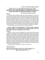 Khảo sát tỷ lệ, đặc điểm hẹp động mạch vành trên MSCT tim ở bệnh nhân bệnh thận mạn giai đoạn cuối và mối liên quan với nồng độ phospho, PTH máu