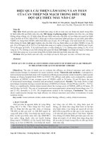 Hiệu quả cải thiện lâm sàng và an toàn của can thiệp nội mạch trong điều trị đột quị thiếu máu não cấp